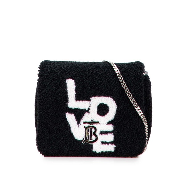 Pre-Loved Burberry Mini Terry Cloth Lola Love Crossbody - Picture 1 of 12